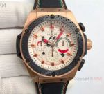 Swiss 7750 Replica Hublot F1 King Power Men Watch - Rose Gold White Dial